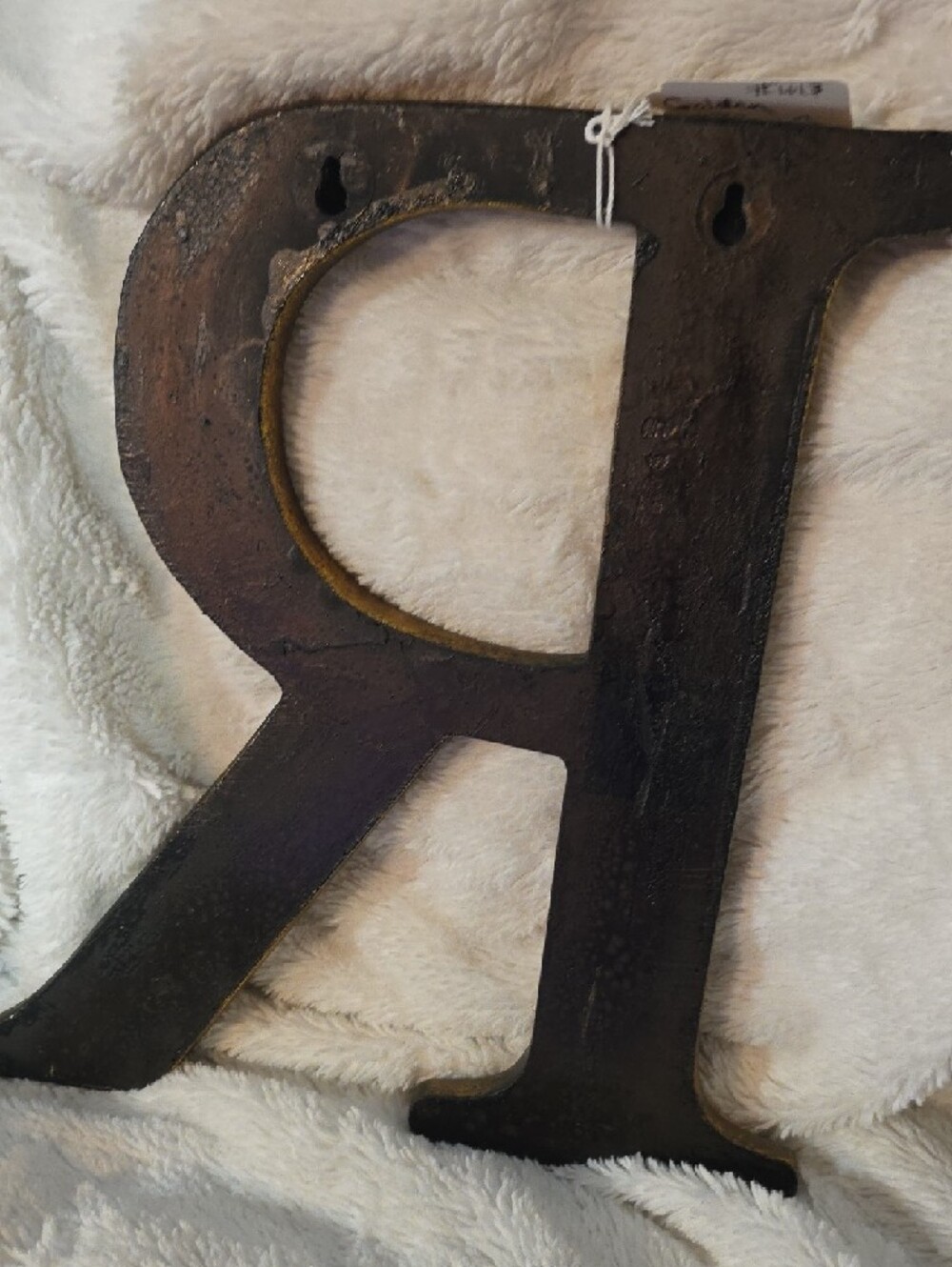 Decorative Metallic Letter R - Gold Finish - Picture 4 of 4